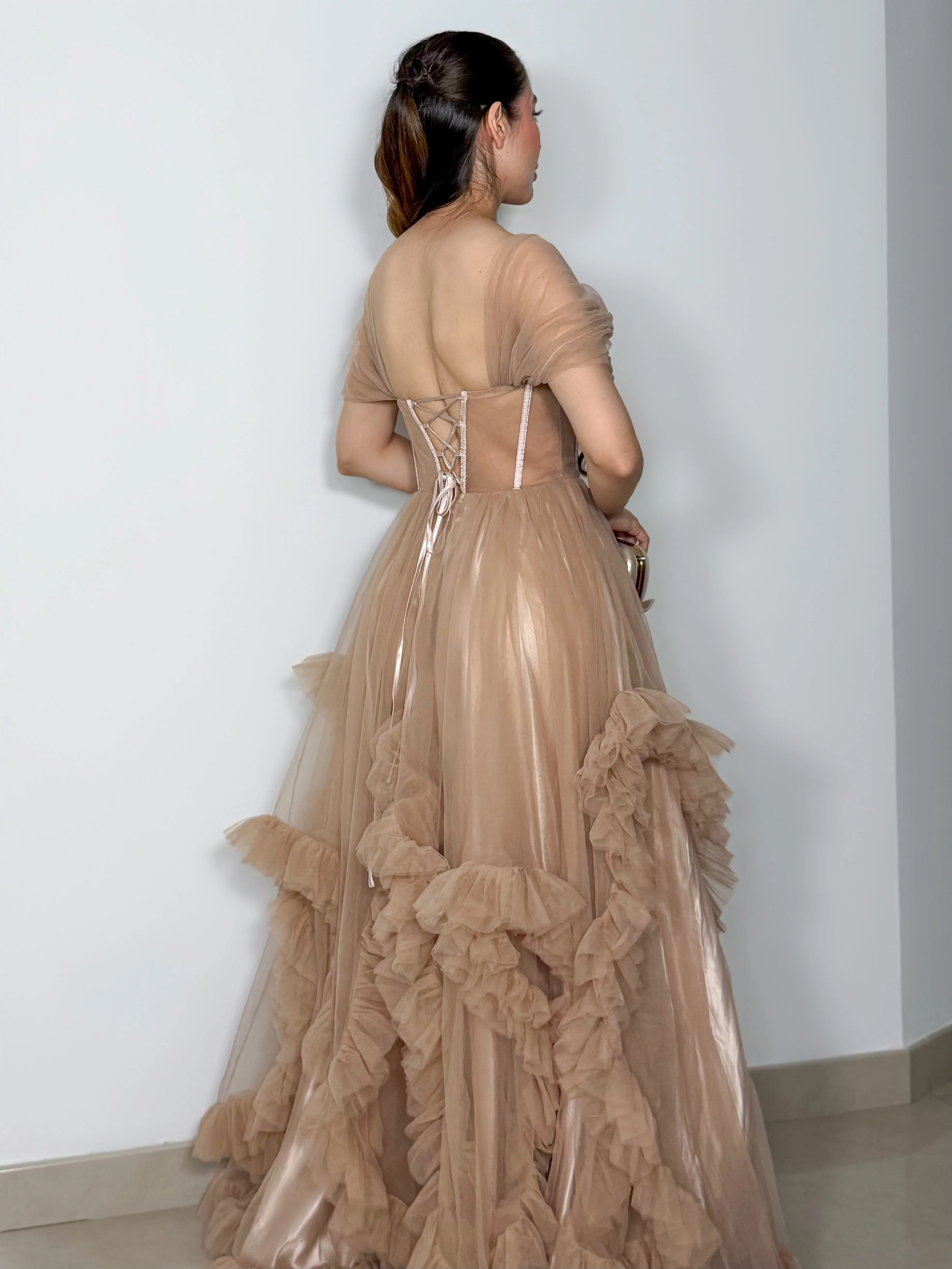 VESTIDO REGINA BEIGE - Image 2